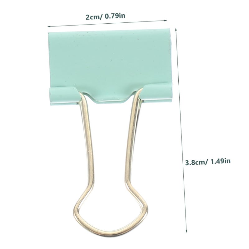 Green Decorative Tail Binder Clips 9pcs Practical Document Fixing Clips for Home Office School Use - Image 3