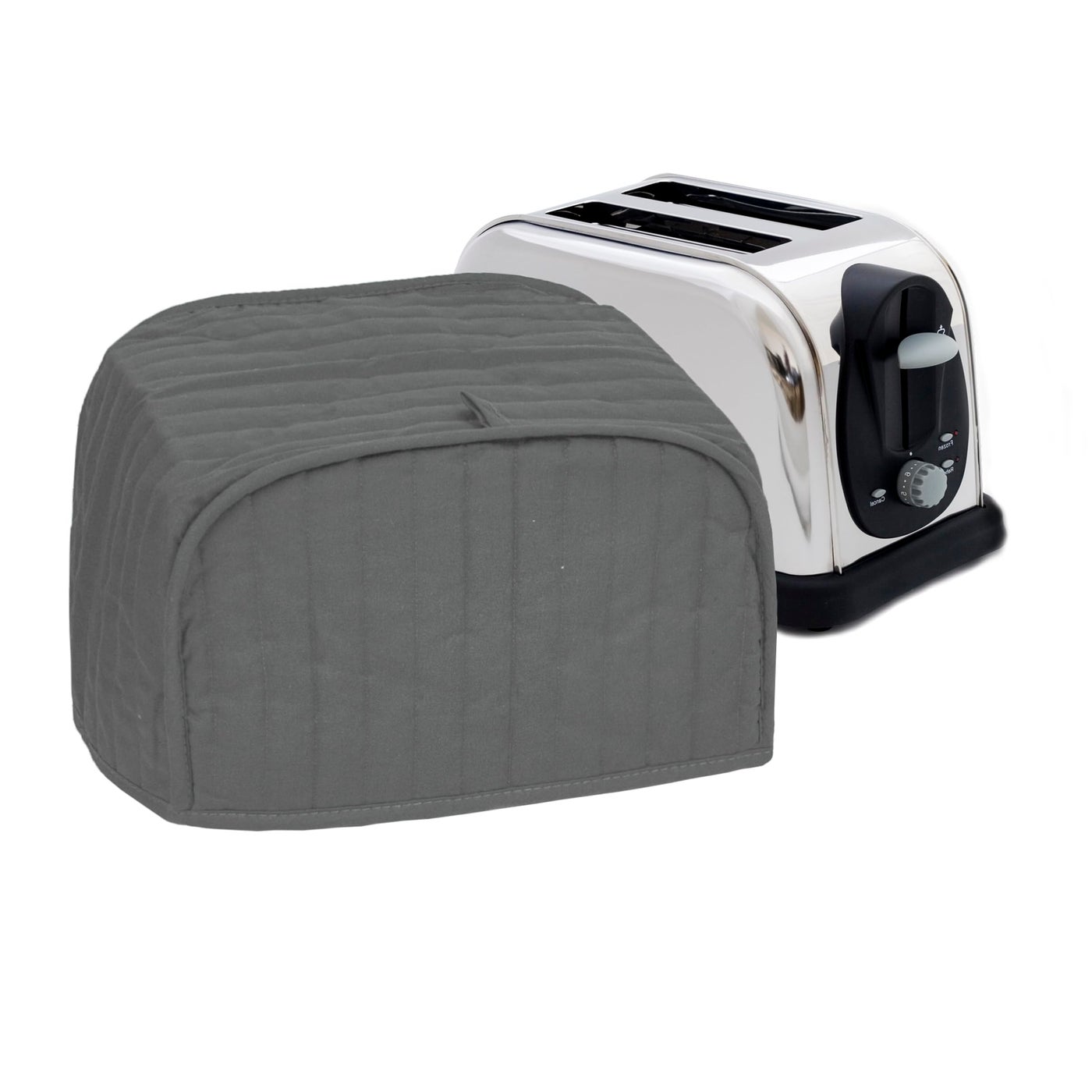 Ritz Premium Universal Two Slice Toaster Cover 1125 x 575 x 7 Polyester and Cotton Quilted Fingerprint Protector Super Soft Appliance Cover And Dust Cover Graphite
