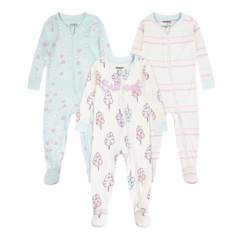 HUGGIES 3-Pack Footed Coverall - Image 1