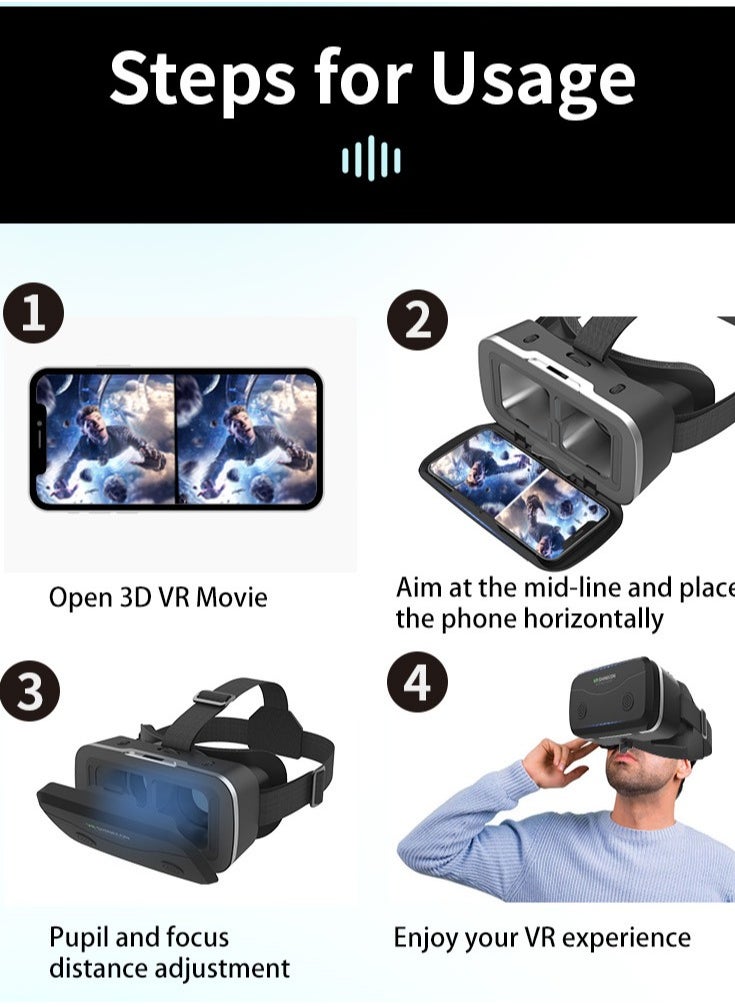 VR Glasses Integrated Game Console Mobile Phone Dedicated Virtual Reality 3D Glasses Head-mounted Movie Game VR Equipment