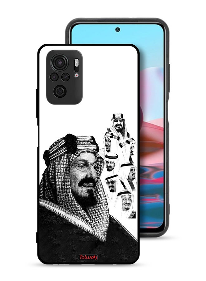Tolwak Xiaomi Redmi Note 10S Protective Case Cover Kings Of Saudi Arabia BW Poster Art - Image 1