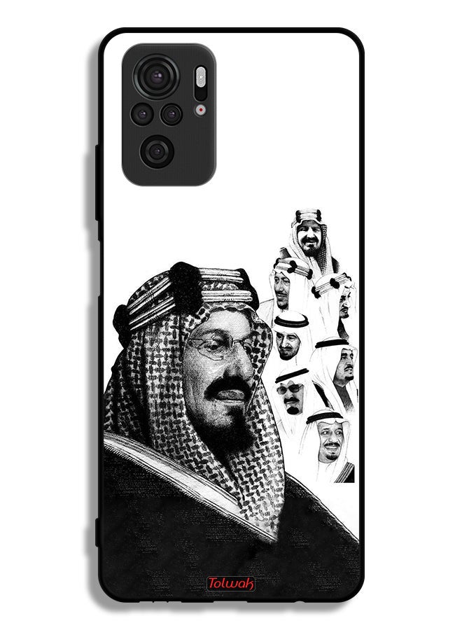 Tolwak Xiaomi Redmi Note 10S Protective Case Cover Kings Of Saudi Arabia BW Poster Art - Image 2