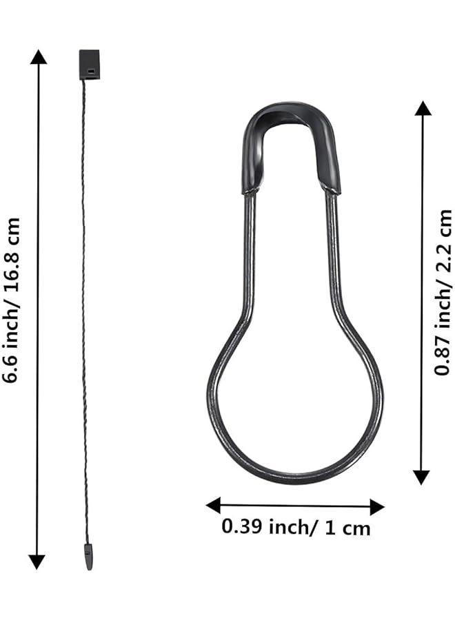 إيروريكس 1000 قطعة من خيوط علامات التعليق 1000 قطعة من الدبابيس السوداء 0.8 بوصة دبابيس معدنية أرضية دبابيس على شكل كمثرى دبابيس علامات الملابس علامات الملابس مثبت بلاستيكي بطاقة سعر سوداء خيوط نايلون بيضاء - Image 2