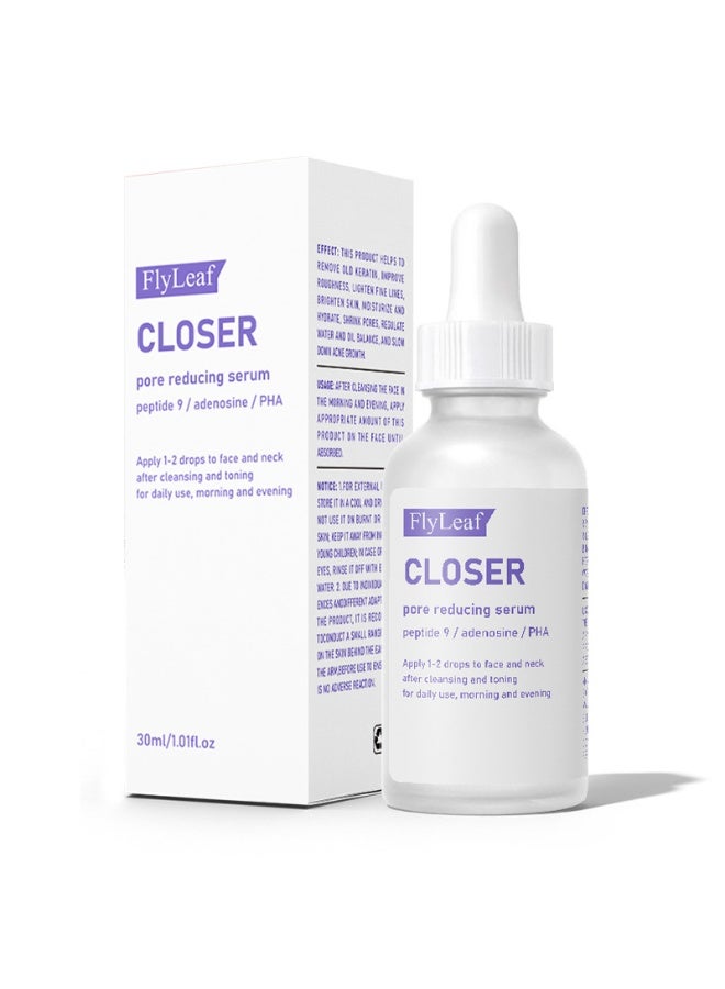 Fly Leaf Closer Pore Reducing Serum Mega Jumbo Serum 30ml Pore Minimizer, Anti-Aging, Elasticity, Hydration, Smooth Skin | 9 Peptides, Vegan Collagen, PHA | Non-Comedogenic & Dermatologically - Image 1