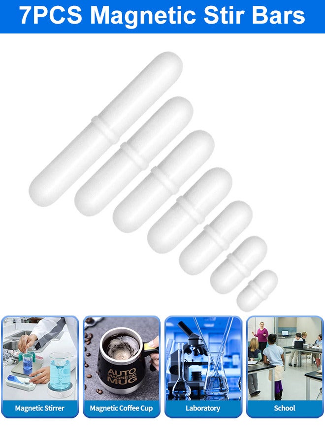 مجموعة قضبان التحريك المغناطيسية من 7 قطع، أحجام مختلفة من PTFE، قضبان تحريك مغناطيسية، قضبان دوارة، مغناطيسي للتخمير المنزلي في المختبر - Image 1