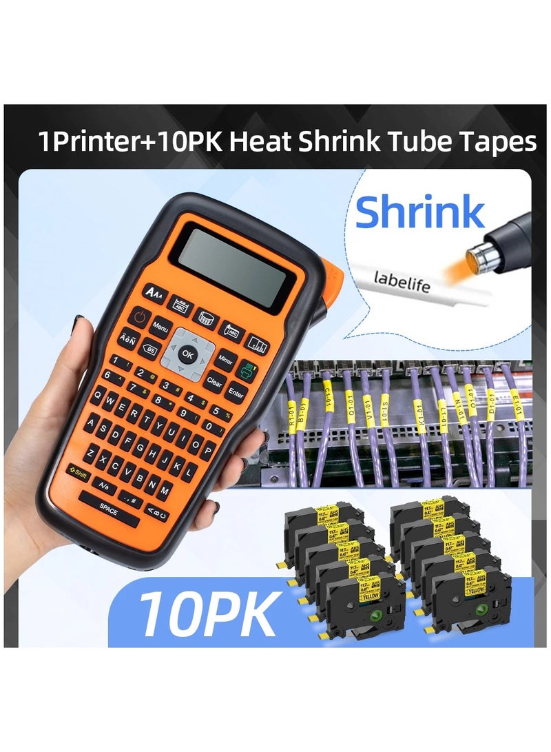 Industrial Label Printer Portable Electronic Labeller 203dpi Compatible for Brother Heat Shrink Tube Printer for Wraping Cabel - Image 2