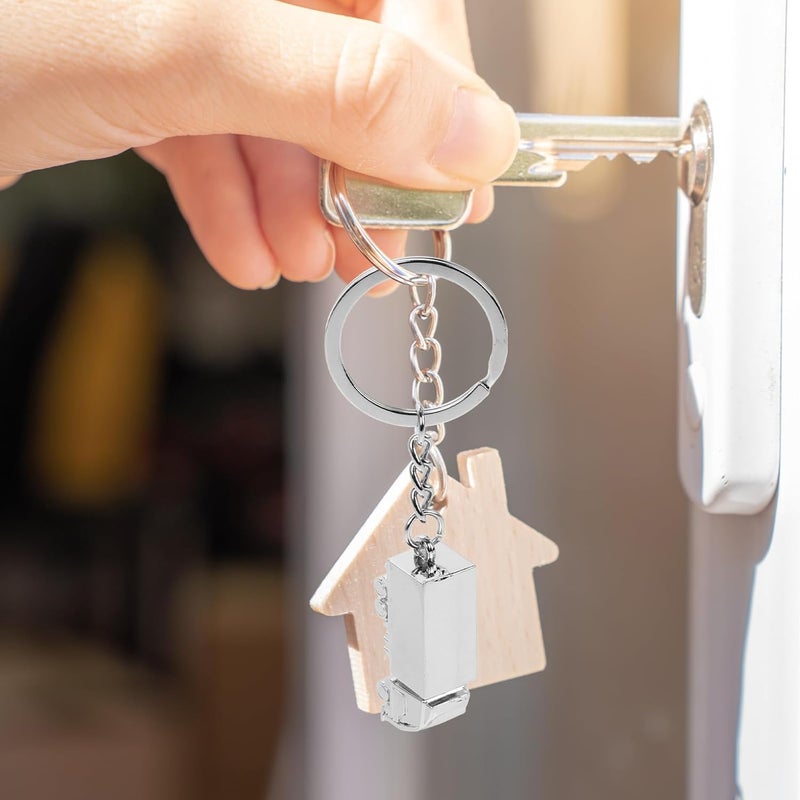 Creative Solid Metal Truck Keychain 3d Key Ring Pendant for Car Keys, Silver Heavy Duty Keyring Accessory Suitable for Truck Drivers and Automotive Use - Image 5