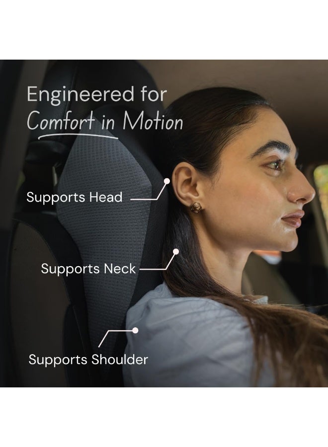 Ergonomic Memory Foam Neck Rest Pillow for Head & Neck Support – Travel & Office Chair Cushion for Posture Comfort and Long Sitting Relief - Image 2