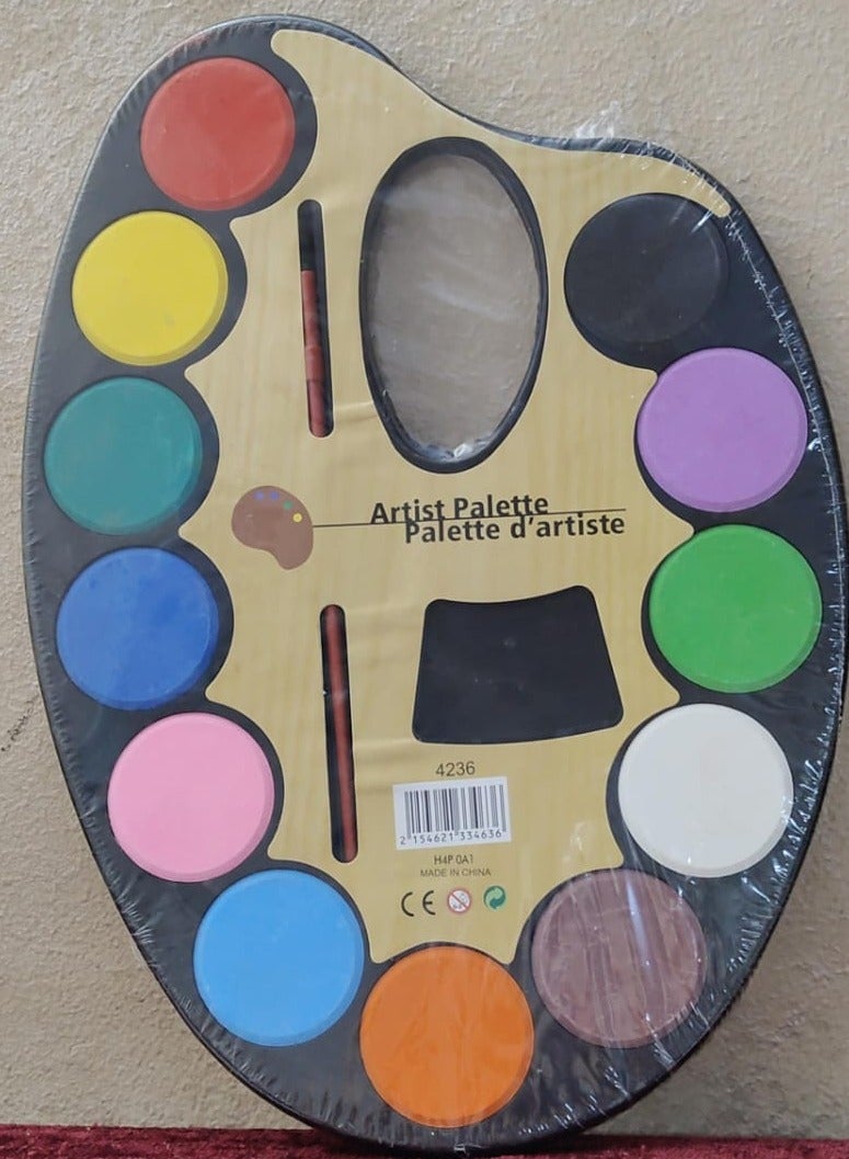 Multicolor Watercolor Set + Art Paint Brush - Large - 20*28 - Image 1