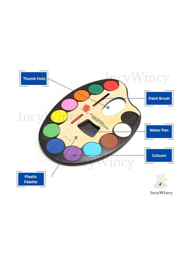 Multicolor Watercolor Set + Art Paint Brush - Large - 20*28 - Image 2