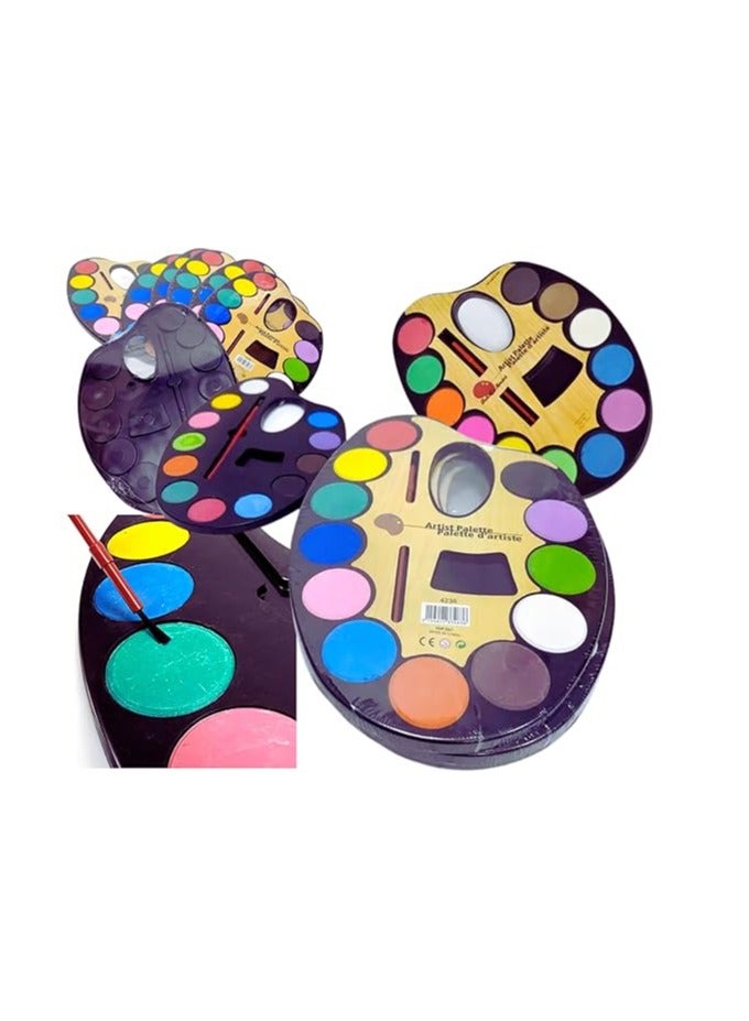 Multicolor Watercolor Set + Art Paint Brush - Large - 20*28 - Image 5