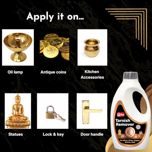 URBA New Silver Dip 5000 ml| Instant Silver Cleaner Sparkling Clean Silver Without Silver Loss| Brass cleaning liquid for Pooja utensils - 5 Litre - Image 4