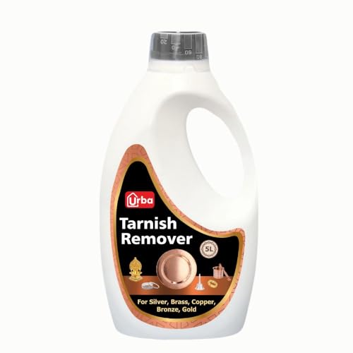 URBA New Silver Dip 5000 ml| Instant Silver Cleaner Sparkling Clean Silver Without Silver Loss| Brass cleaning liquid for Pooja utensils - 5 Litre - Image 1
