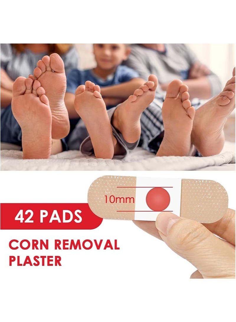 REINREUDE 42 Pieces Corn Remover Pads,Tag and Wart Remover Pads,Corns Remover for Feet, Corn Soothing and Foot Care,40% Salicylic Acid Stubborn Corns Removal Sole, Pain Relief Corns and Protection Against Friction - Image 2