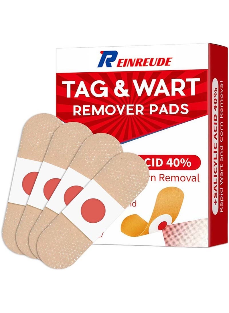 REINREUDE 42 Pieces Corn Remover Pads,Tag and Wart Remover Pads,Corns Remover for Feet, Corn Soothing and Foot Care,40% Salicylic Acid Stubborn Corns Removal Sole, Pain Relief Corns and Protection Against Friction - Image 1