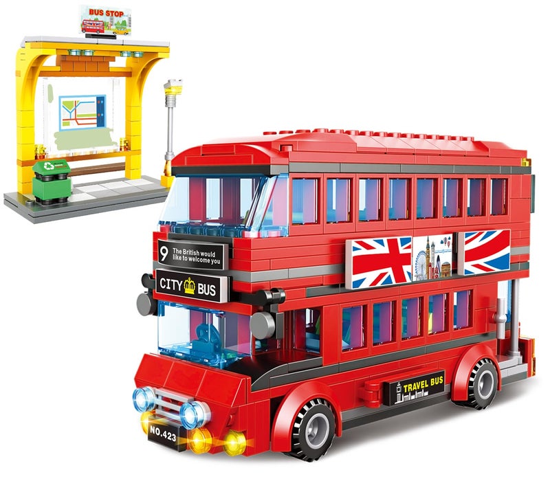 INRATELL City London Bus Station Building Blocks Set Double Deckers London Travel Bus and Bus Station Best Learning Roleplay STEM Bricks Play Toys Gift for Boys Girls Aged 612 458 Pcs - Image 4