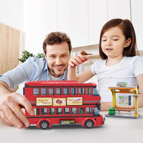 INRATELL City London Bus Station Building Blocks Set Double Deckers London Travel Bus and Bus Station Best Learning Roleplay STEM Bricks Play Toys Gift for Boys Girls Aged 612 458 Pcs - Image 5