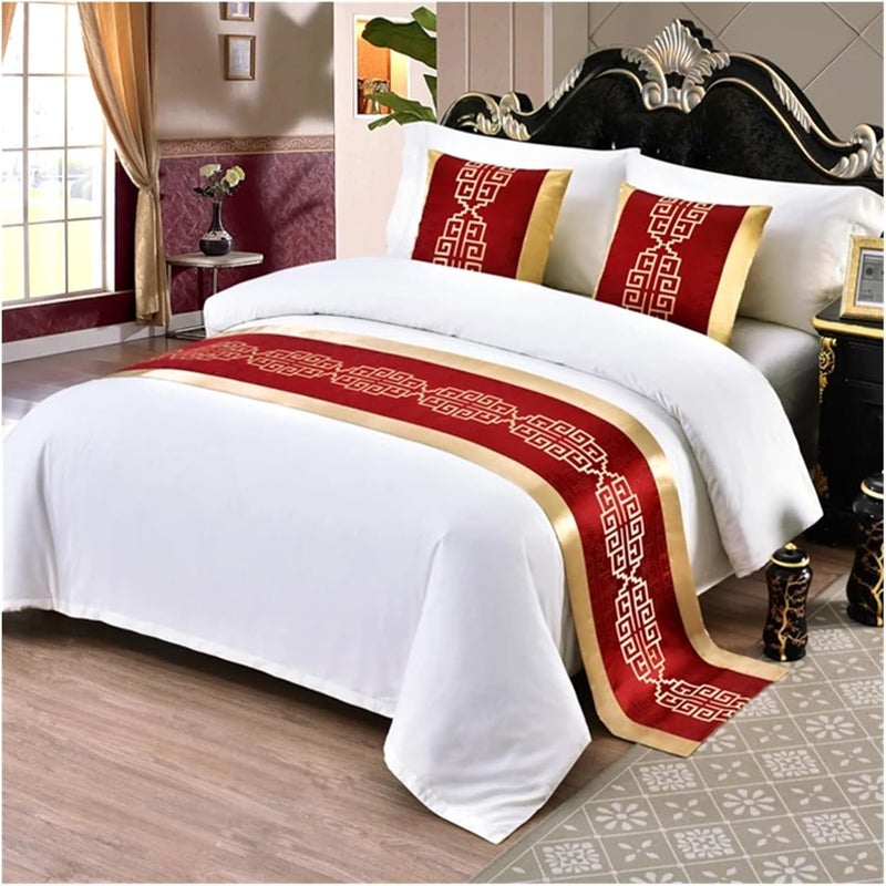 Lattice Design Bed Runner/Bed Scarf/Bed Tail Towel for Home Hotel Bedroom Bedding Decor(Color C,50x160cm) - Image 2