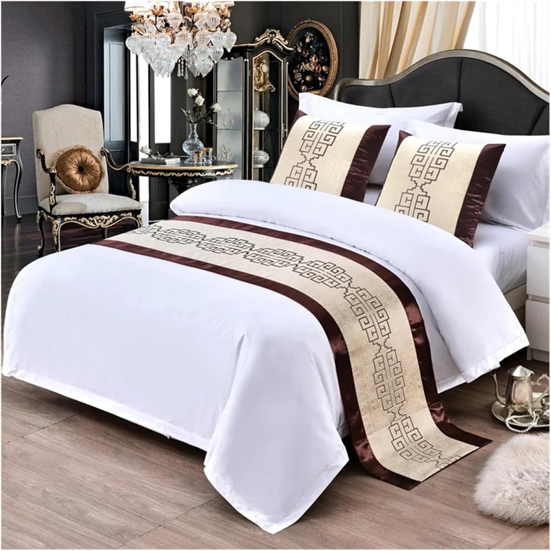 Lattice Design Bed Runner/Bed Scarf/Bed Tail Towel for Home Hotel Bedroom Bedding Decor(Color C,50x160cm) - Image 3