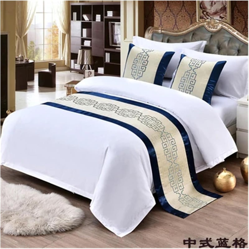 Lattice Design Bed Runner/Bed Scarf/Bed Tail Towel for Home Hotel Bedroom Bedding Decor(Color C,50x160cm) - Image 4