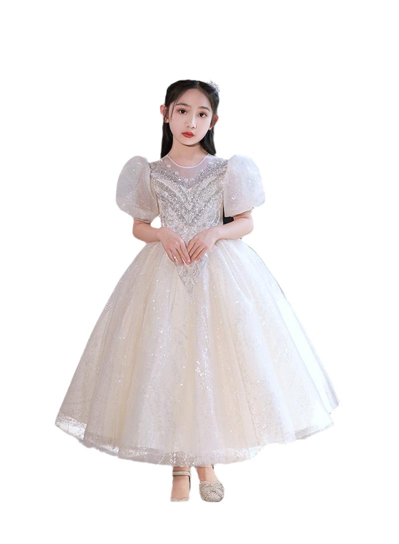 Princess dress girl dress children wedding dress piano performance dress costumes - Image 1