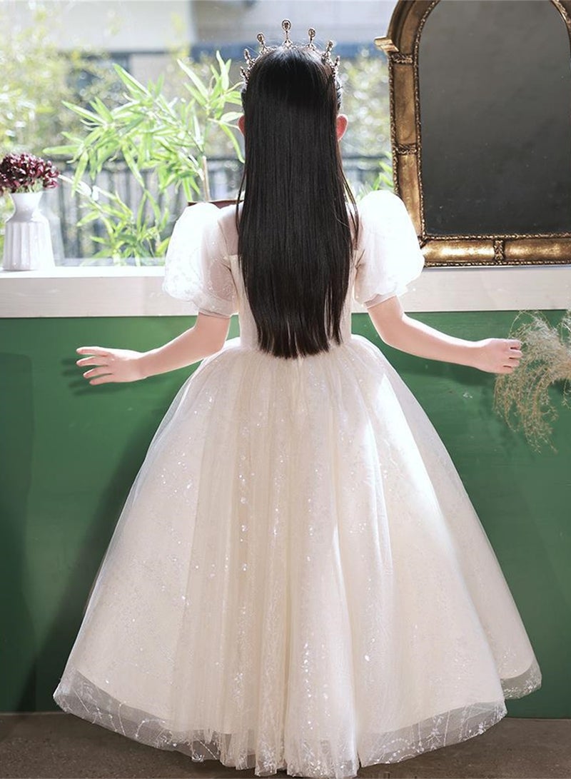 Princess dress girl dress children wedding dress piano performance dress costumes - Image 4