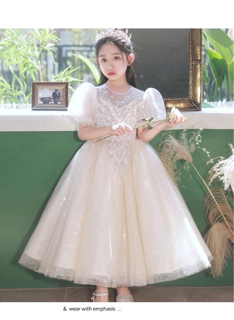 Princess dress girl dress children wedding dress piano performance dress costumes - Image 5