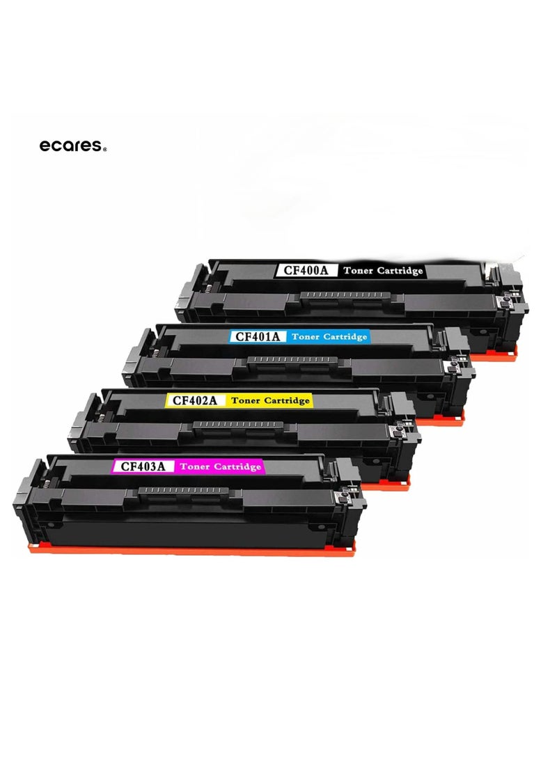 ECARES ECARES®201A Toner Cartridge CF 400A CF401A CF402A CF403A Compatible for HP Color Laserjet Pro MFP M277dw M252dw M277n M277c6 M252n M277  - Image 1