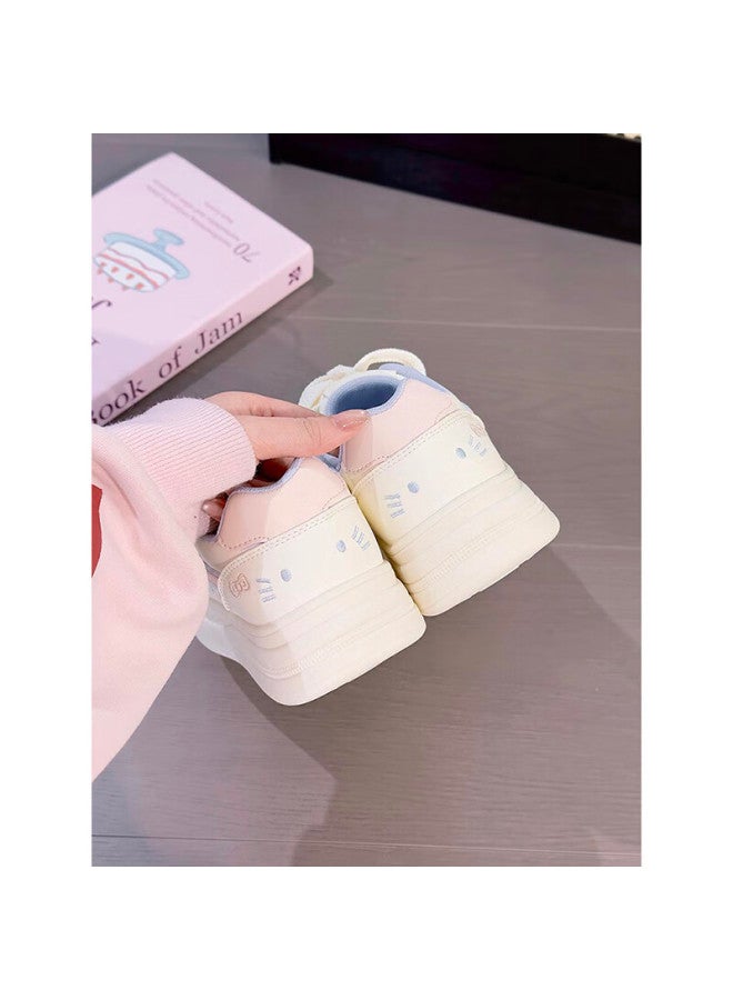 Renben Cute Cat White Sneakers Women  Spring New Thick Sole Casual Sports Shoes Korean Style Student Versatile Shoes - Image 4