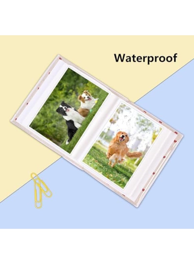 SYOSI ألبوم صور لـ 100 صورة (4 × 6 بوصة) مع غلاف قماش ميني محمول، كتاب صور متين، مثالي للأطفال، ذكريات العائلة، الزفاف، الذكرى السنوية، ومشاريع الفن والحرف الإبداعية (بيج) - Image 2