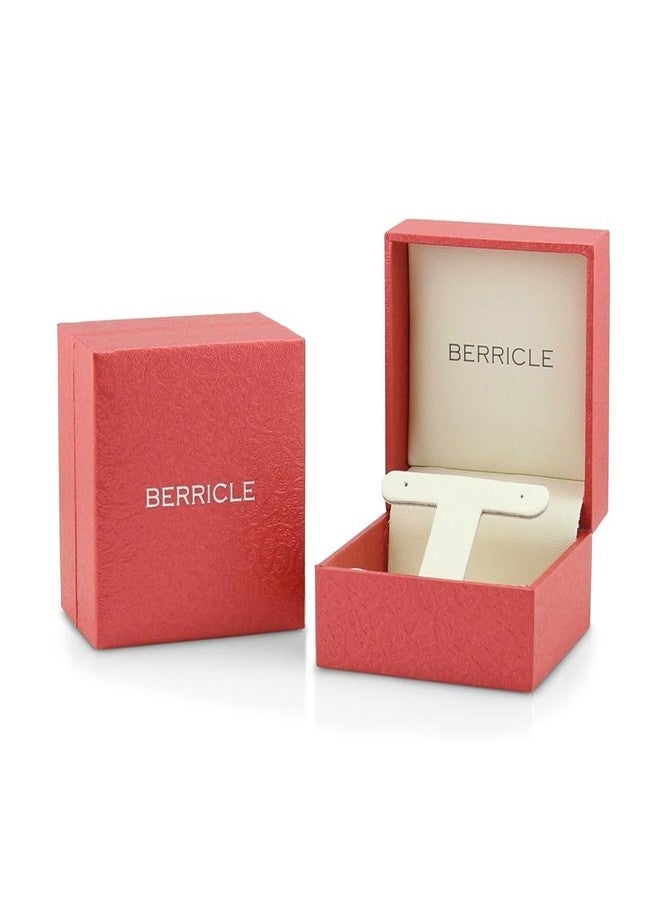 بيركيل أقراط متدلية من الفضة الإسترليني المطلية بالذهب الأصفر من بيريكل، بتصميم هالة، مزودة بمشبك خلفي، للنساء، مرصعة بحجر الزركونيا المكعبة المستديرة. - Image 5