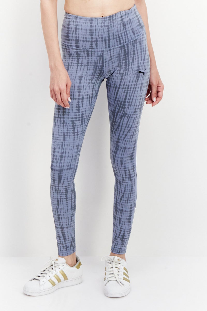 PUMA Women Sportswear Fit Tie Dye Training Leggings, Slate Blue - Image 1