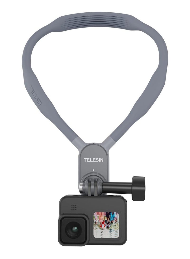 TELESIN Magnetic Neck Mount for Phones, POV Selfie Hand Free Chest Shoulder Support Video Vlog Body Strap Attachment Accessories for GoPro Max Go Pro Hero 11 10 9 8 7 Insta360 One RS X2 X3 DJI Action 2 3  - Image 1