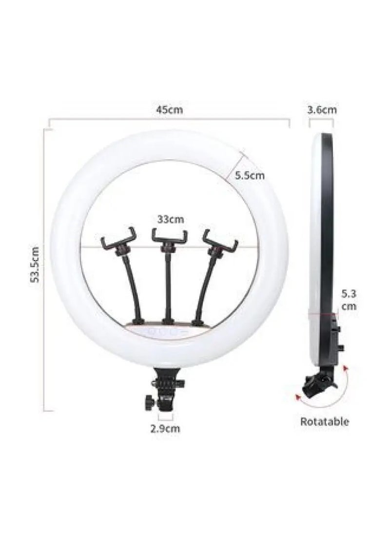 ار جي بي مصباح حلقة MJ45 RGB LED، مثالي لمدونات الفيديو والبث المباشر والتصوير الفوتوغرافي في فقرة واحدة مقاس 18 بوصة - Image 2
