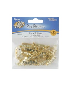Darice Pin Backs Brass Plated Steel - 1 Inch  - Image 1