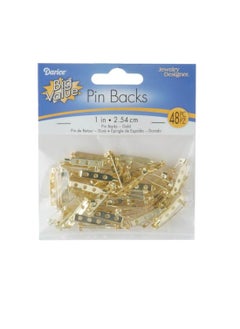 Darice Pin Backs Brass Plated Steel - 1 Inch  - Image 2