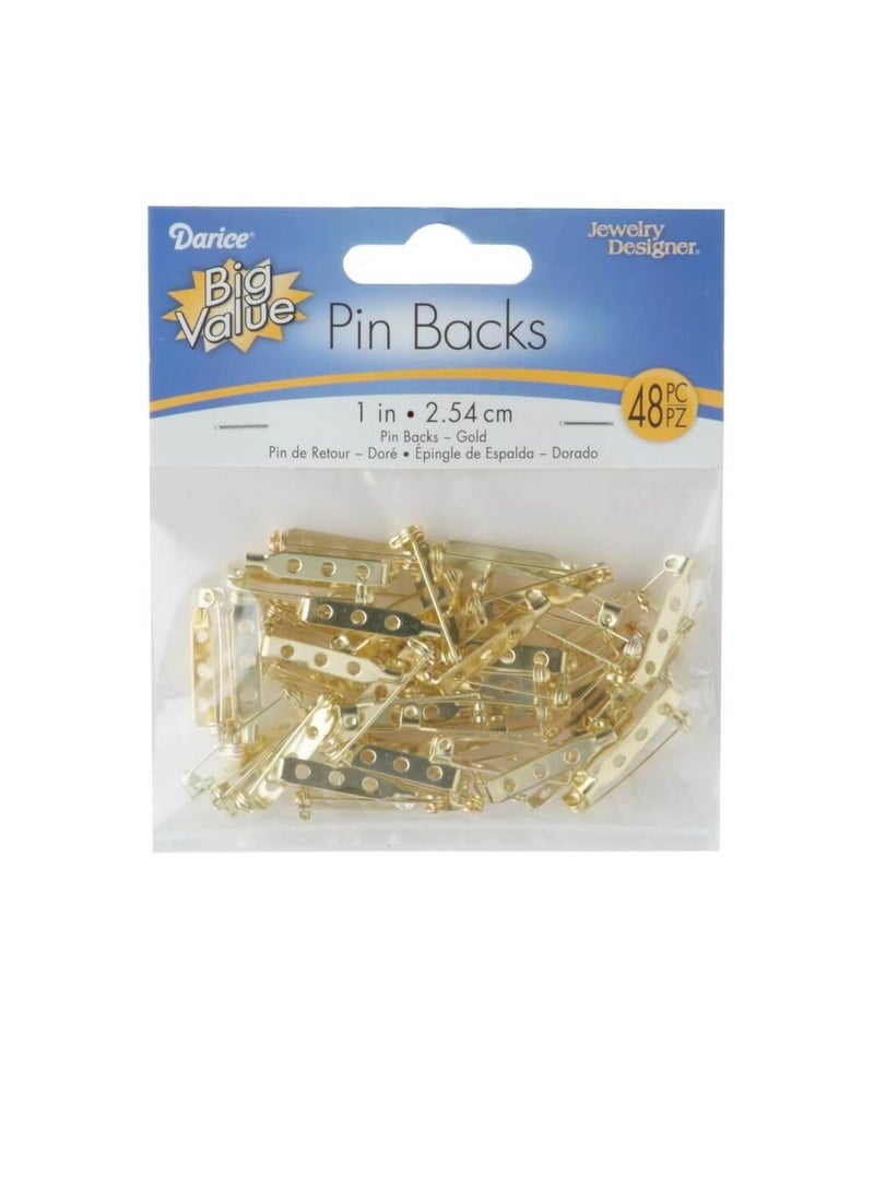 Pin Backs Brass Plated Steel - 1 Inch - pzsku/Z71BC748683F47662276EZ/45/_/1651662328/adb9a471-4de4-4434-a5d0-77071a37891b