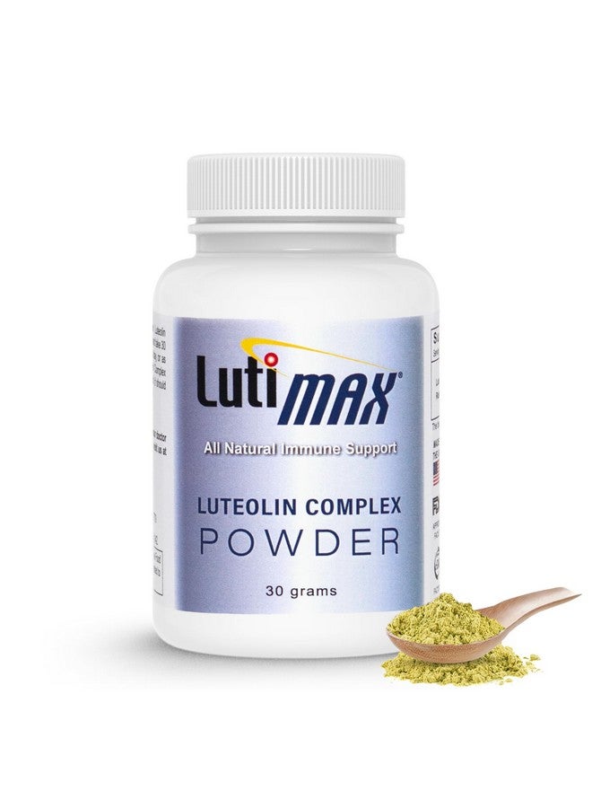 Lutimax Luteolin Complex Powder Brain Supplement with Rutin - Nootropic Brain Supplements for Memory and Focus to Improve Brain Health - Antioxidant Supplement for Immune Support - 100 Servings Solo - Image 1