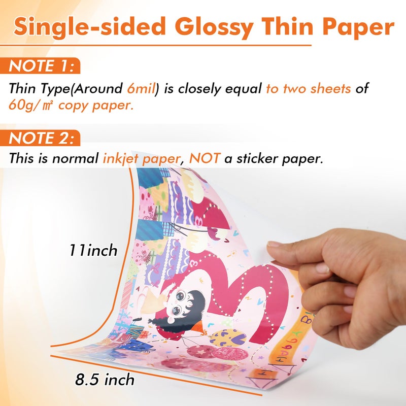 KOALA PAPER Koala Glossy Thin Inkjet Paper 8.5x11 Inches 100 Sheets Compatible with Inkjet Printer Use DYE INK 115gsm - Image 2