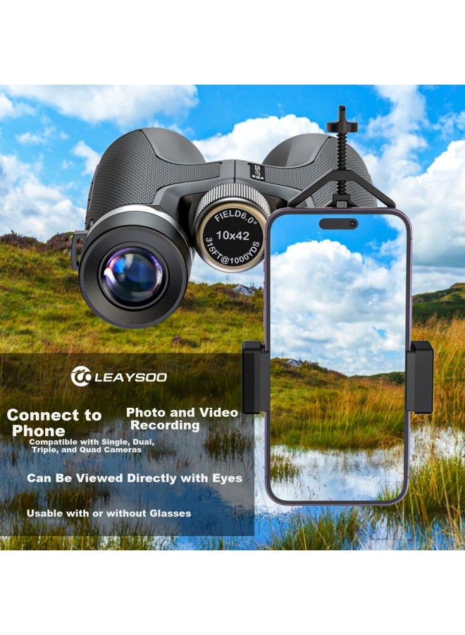 Leaysoo Leilong Suoying 10x42 Wide-angle High-definition High-power Low-light Professional Binoculars With Smartphone Adapter For Outdoor Concerts - Image 3