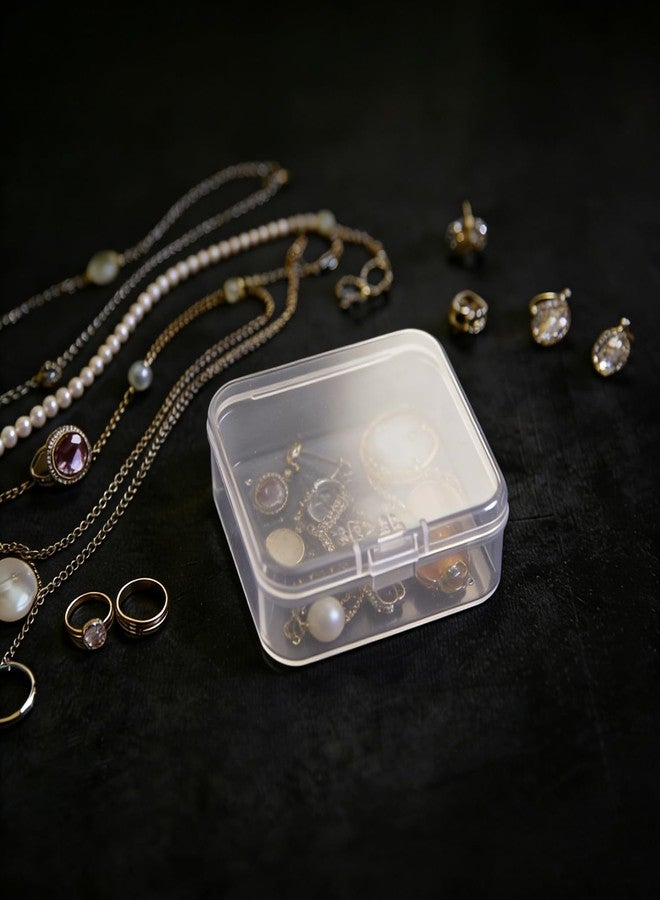 Meniala Mini Storage Containers Box, Square Clear Plastic Organizer with Hinged Lid, 2.5x2.5 Inches for Beads, Game Pieces, Crafts and Small Items - Image 5