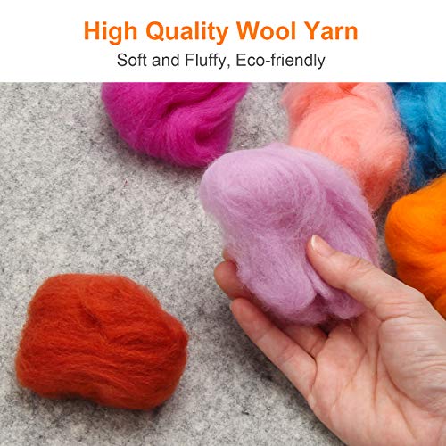 Coitak 72 Colors Fibre Wool Yarn Roving for Needle Felting Hand Spinning DIY Craft Materials - Image 2