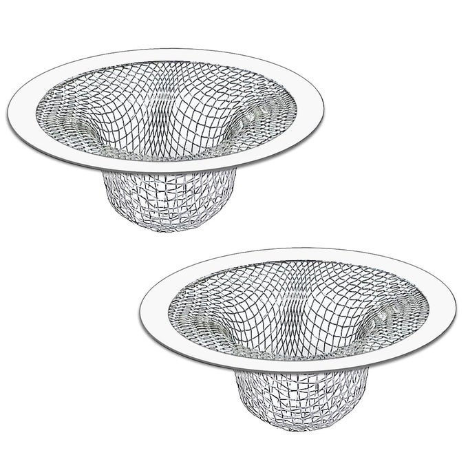 2PCS TUB DRAIN HAIR CATCHER 275 INCH SHOWER DRAIN MESH STRAINER STAINLESS STEEL SHOWER BATHTUB DRAIN COVER BATHROOM SINK STRAINER FILTER BASKET FOR BATHROOM SINK WASH BASIN FLOOR DRAIN