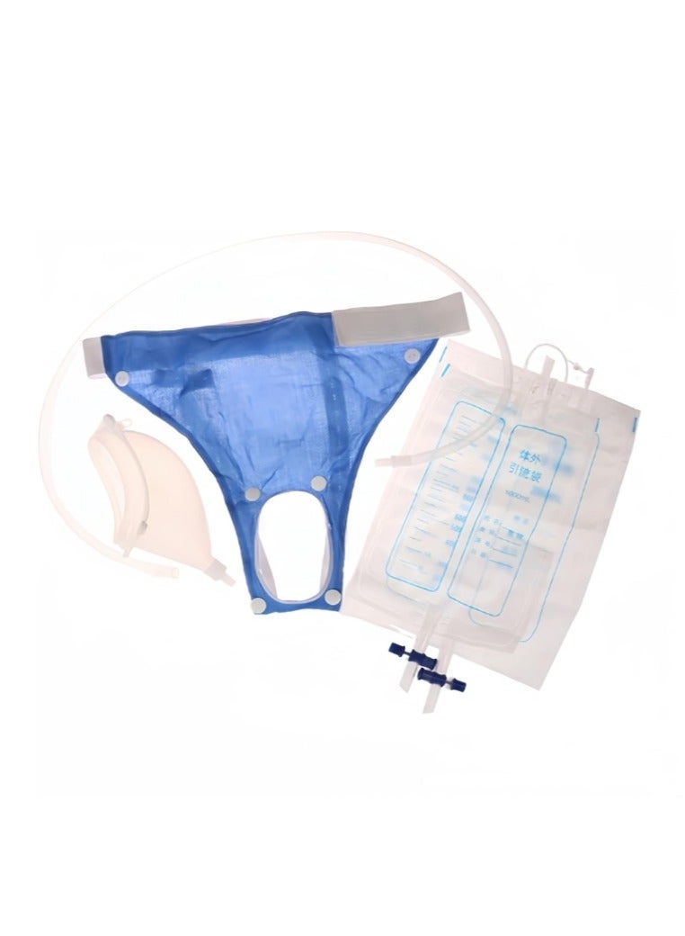 OASIS-TH Reusable Silicone Urine Collector with Portable Wearable Urinary Drainage Bag System Wearable Washable Urinal Collector for Women while Sleeping Bed Patients  - Image 3