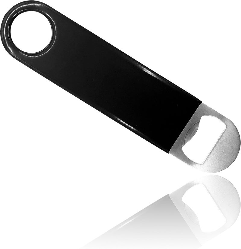 KTOJOY 3 Pack Bottle OpenersBeer Bottle Openers Speed Openers Stainless Steel Flat Bottle Opener with Exquisite Packaging for Kitchen Bar or Restaurant 7 inches Red Black Blue - Image 2