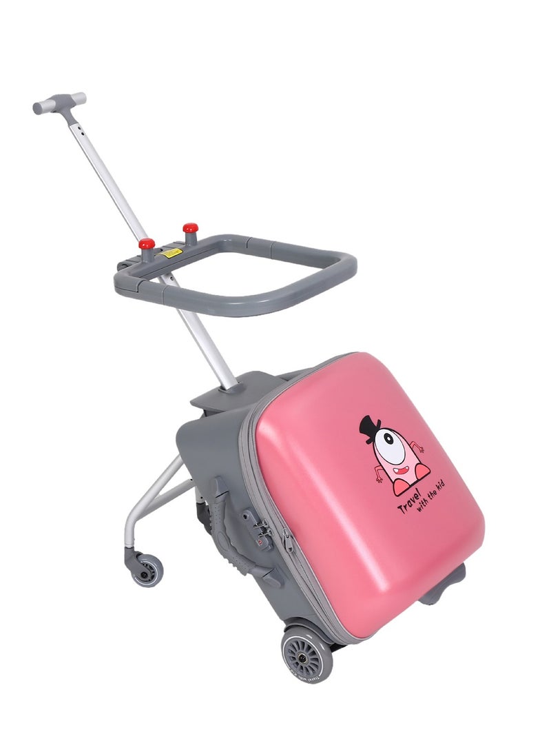  CityRiya-Long حقيبة أطفال للأطفال، حقيبة حمل للأطفال للسفر، أمتعة صلبة قابلة للتوسيع للأولاد والبنات، حقائب كبيرة مقاس 20 بوصة مع حقيبة عربة لمقعد الطفل، حقيبة ركوب للسفر - Image 1