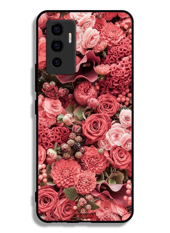 Tolwak Vivo S10e 5G Protective Case Cover Peach Roses - Image 2
