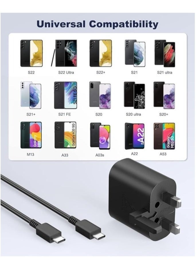 TIGER - 45W USB-C Super Fast Charging PD Charger – Type-C Power Adapter Compatible with Samsung S24, S23, S22, S21, S20 Ultra, S24+, S23+, S22+, A55, A56, A36, A26 and Other USB-C Devices – Fast & Safe Charging - Image 1