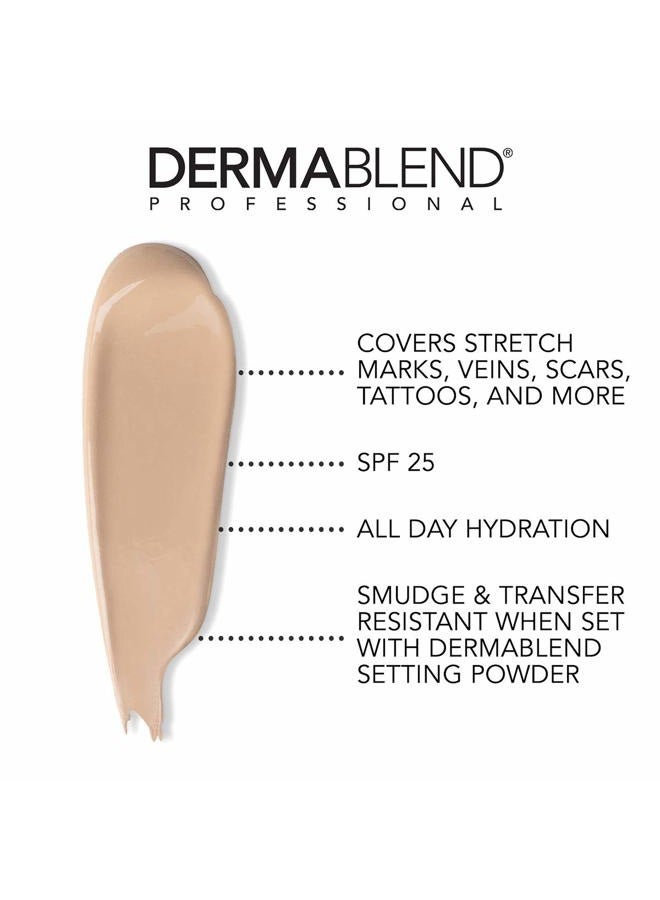 Dermablend أساس مكياج الجسم والساقين مع SPF 25، 10N عاجي فاتح، 3.4 أونصة سائلة. - Image 2