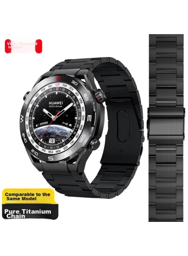 Wei Qiantu Weiqianto متوافق مع أشرطة هاتف Huawei Watch Gt5/gt4/pro/watch4pro/gt3pro سوار معدني من التيتانيوم النقي لـ Watch3pro للرجال 46/48 ملم - Image 1